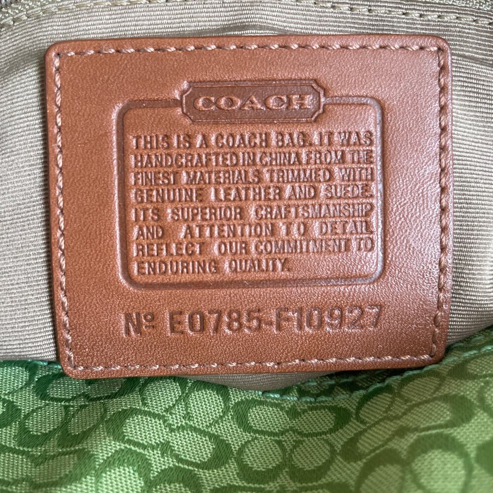 Rare Y2K Coach Signature Green Soho Buckle Tote Bag | 4-Pc Collector Set Micro C - Picture 4 of 14
